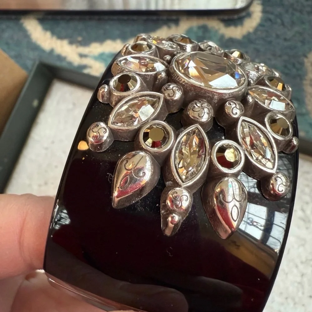 Brighton Black and Silver Bracelet with Swarovski crystals & Gold Accents - Picture 7 of 12